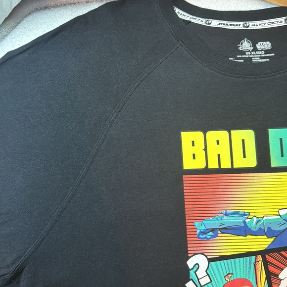Disney Star Wars Mandalorian "Bad Day?" Black Graphic T-shirt Mens Size US XL - Picture 7 of 14